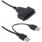 Zonic Z1007 Converter Usb To Sata 2.5 inch and 3.5inch (7+15pin) 22Pin SATA Hard Disk for SSD & HDD Plug and Play Upto 480Mbps Fast Data Transfer Speed support 2tb - Black