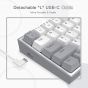Redragon Fizz Wired Gaming Keyboard, White and Grey - K617
