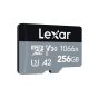 Lexar 1066x A2 Micro SDXC Memory Card, 256GB, Black and Grey - 1066x-256