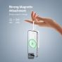 Baseus Magnetic Mini Wireless Power Bank with Built-in Type-C Cable, 1 Port, 10000 mAh, 30W, White - P1002210B223-00