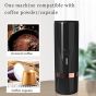 Dasera Portable Rechargeable Espresso Maker with Attachments, 80ml, 90W - Black