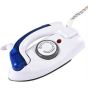 Foldable Travel Steam Iron, 700 Watt - White and Blue
