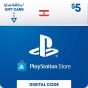 PlayStation PSN Card, 5 USD - Lebanon Store (Physical Card)