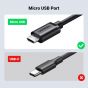 محول مايكرو USB إلى RJ45 ايثرنت يوجرين، اسود - 30985
