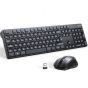 Ugreen Wireless Mouse and keyboard Set, Black - MK006