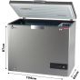 Penguin Defrost Chest Deep Freezer, 303 Liters, LG Compressor, Silver - ES341L