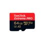 SanDisk Extreme PRO MicroSDXC Card with SD Adapter, 64GB - SDSQXCY-064G-GN6MA