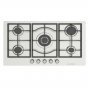 Ecomatic Gas Built-in Hob, 90 Cm, 5 Burners, Stainless Steel - S973C, Digital Built-in Gas Oven With Grill, 60 Cm, 64 liters, Stainless Steel - G6404T
