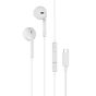 Corn In-ear Wired Earphones with Mic, White- EC008 