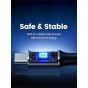 كابل USB-C مضفر يوجرين، 100 وات، 1 م، اسود - US334