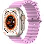 T900 Ultra 3 Smart Watch, 2.09 Inch - Dark Silver Case and Pink Strap