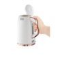 Black + Decker Electric Cordless Kettle, 1.7 Liters, 2200W, White - JC190W