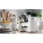 Black + Decker Electric Cordless Kettle, 1.7 Liters, 2200W, White - JC190W