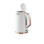 Black + Decker Electric Cordless Kettle, 1.7 Liters, 2200W, White - JC190W