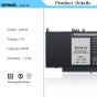 Oyomba Battery Replacement for Dell Laptops, 62Wh - Black