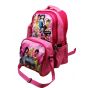 Gharibo Bags School Backpack With Lunch Bag and Pencil Case for Girls, Tinker Bell Pattern - Pink