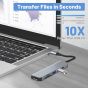موزع USB فئة C 6 في 1 - رمادي