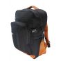 Gharibo Bags School Backpack for Kids, Semi Solid Pattern - Orange and Black