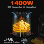 Sonifer Digital Air Fryer, 4.2L, 1400W, Black - SF-1010