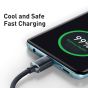 كابل شحن ونقل بيانات USB فئة C باسيوس كريستال شاين سيريز، طوله 1.2 متر، اسود - CAJY000601