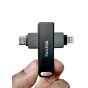 Sandisk iXpand 2 In 1 Lightning and USB Type-C Flash Drive, 256GB, Black - SDIX70N-256G-GN6NE