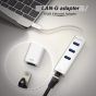 CABLETIME 4 In 1 USB Hub, White