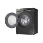غسالة ملابس اتوماتيك سامسونج، تحميل أمامي، 9 كجم، فضي - WW90T4040CX1AS 