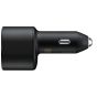 SAMSUNG Super Fast Dual Car Charger EP-L5300XBEGWW (45W+15W) Two Ports with cable type c 5A Unpacking- Black