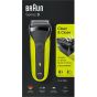 Braun 300s Wet and Dry Shaver - Black and Yellow