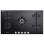 Elba Gas  Built-In Hob, 5 Burners, Black-ELIO 95-545 CG