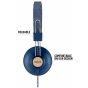 House of Marley Positive Vibration 2 On Ear Wired Headphones With Microphone, Denim- EM- JH121-DN