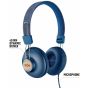 House of Marley Positive Vibration 2 On Ear Wired Headphones With Microphone, Denim- EM- JH121-DN