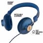 House of Marley Positive Vibration 2 On Ear Wired Headphones With Microphone, Denim- EM- JH121-DN