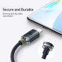 Baseus Crystal Shine Series CW-FXP USB-A to USB-C Charging and Data Cable, 1.2 Meters, Black - CAJY000401