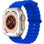 T900 Ultra 3 Smart Watch, 2.09 Inch - Dark Silver Case and Blue Strap