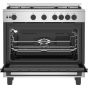 Beko Gas Cooker, 90 CM, 5 Burners, Silver - BGGR 11125 GX