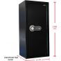 Safety Tech Super Jumbo Biometric Fingerprint Safe Box, 100 Liters, Black and Silver - GN100 SFT
