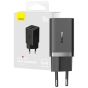 Baseus Wall Charger, 40W, 2 USB-C Ports, Black - CCGP180101