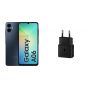 Samsung Galaxy A06, 128GB, 6GB, 4G LTE, Dual SIM- Black with Samsung USB-C Wall Charger, 25 Watt, Black - EP-T2510NBEGWW