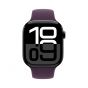 Apple Watch Series 10 42mm, Jet Black Case With Plum Strap