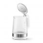 Tank Glass Electric Kettle, 1.7 Liters, 1850 Watt, Transparent and White - KG-2318