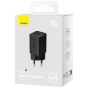 Baseus Wall Charger, 40W, 2 USB-C Ports, Black - CCGP180101