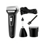 Kemei Multifunction Rechargeable Electric Shaver, Black - KM-6558