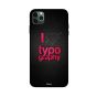 جراب ظهر بطبعة عبارة I Love Typography لابل ايفون 11 برو