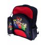 Gharibo Bags School Backpack With Pencil Case For Girls, Powerpuff Girls Pattern - Black and Red