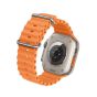T800 Ultra Smart Watch Series 8, 49mm - Black with Extra Silicone Strap - Orange