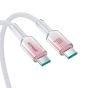 Joyroom Crystal Clear Series Charging Cable USB-C, 60 Watt, 1.2 Meters, White -  S-A42