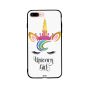 Unicorn Girl White Background Printed Back Cover for Apple iPhone 7 Plus