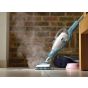 Black + Decker Water Tank Steam Mop Cleaner with Attachments, 1600 Watt, White and Blue - BHSM166DSM-GB