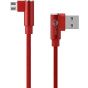 Waves Micro to USB Cable for Charging, Data transferring and Gaming, 2.4 A, 1.2 Meters - Red